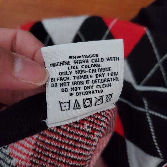 DC Comics Harley Quinn Checkerboard Cardigan Sweater Juniors L Costume Cosplay - Picture 9 of 10